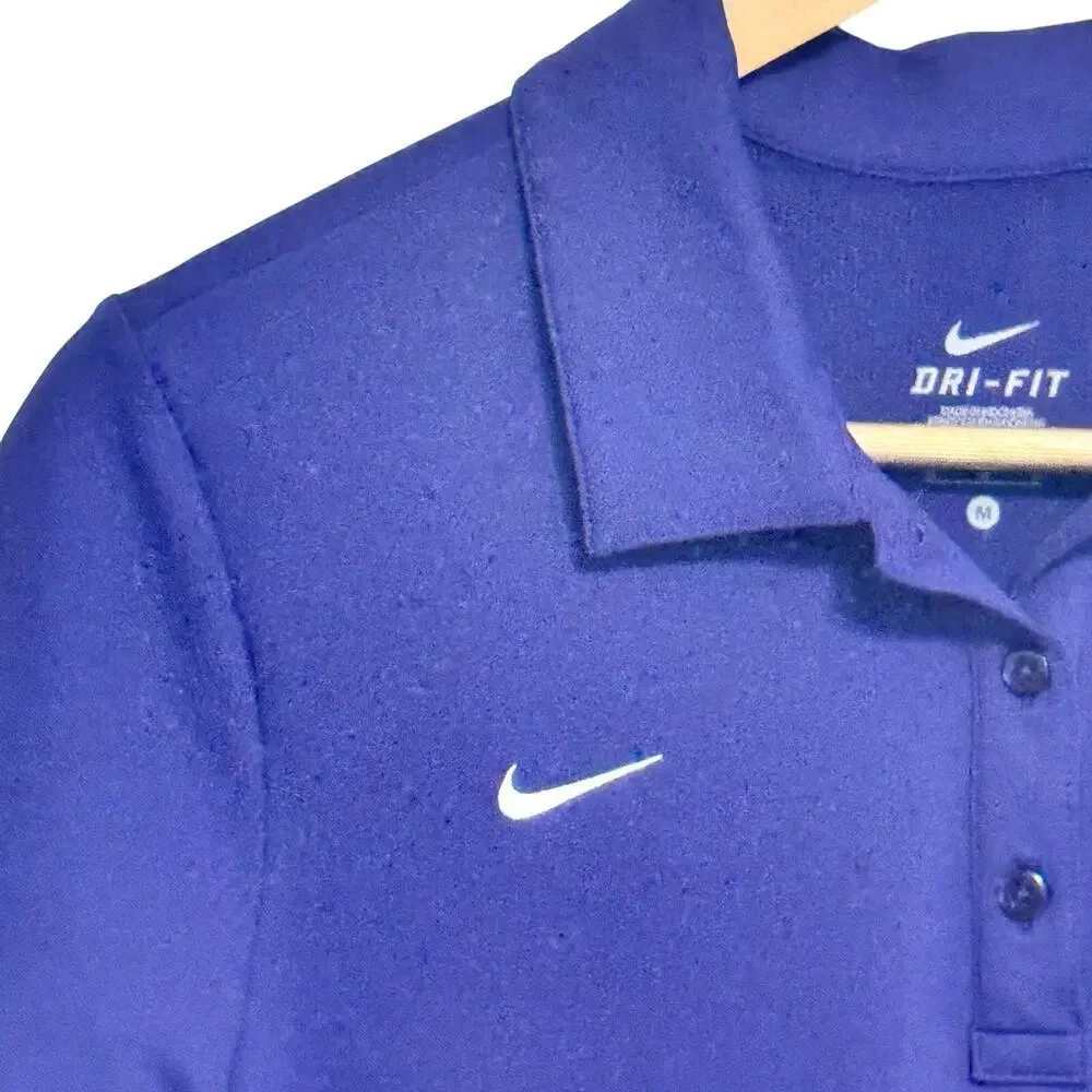NIKE TCU Texas Christian Horned Frogs Dri-Fit‎ Purple Polo NCAA Women's Sz M